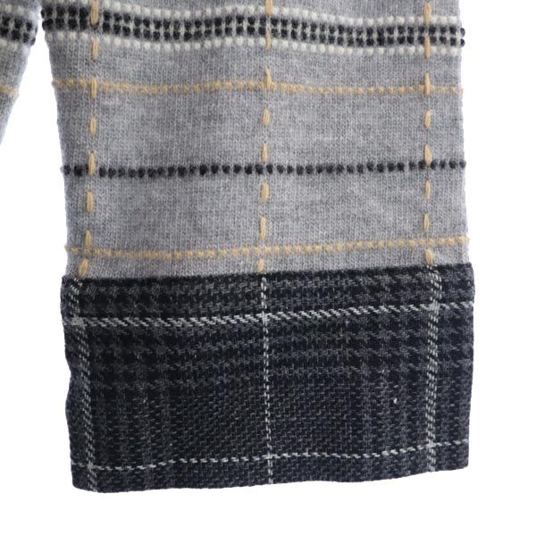 DIANE VON FURSTENBERG Wool Patterned Cardigan Gray Size M