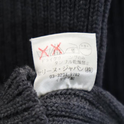 CELINE Wool Knit Cardigan Gray Size 40