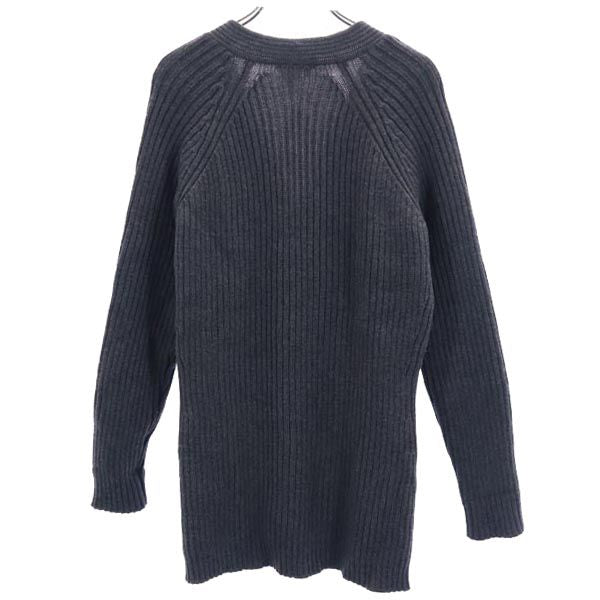 CELINE Wool Knit Cardigan Gray Size 40