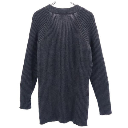 CELINE Wool Knit Cardigan Gray Size 40
