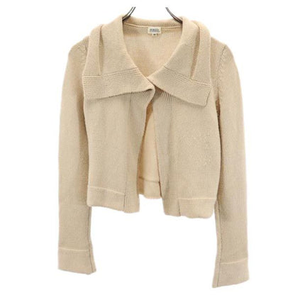 FOXEY Wool Long Sleeve Bolero Sweater Beige Size 40