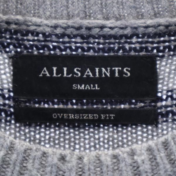 ALLSAINTS Gray Wool Blend Long Sleeve Sweater Size S