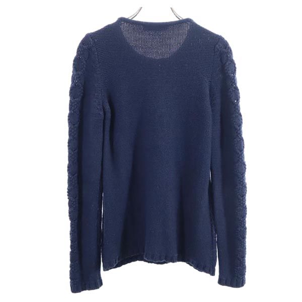 SEE BY CHLOE Long Sleeve Knit Sweater Navy Size USA 2