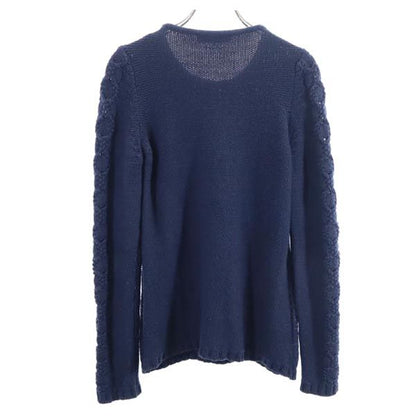 SEE BY CHLOE Long Sleeve Knit Sweater Navy Size USA 2