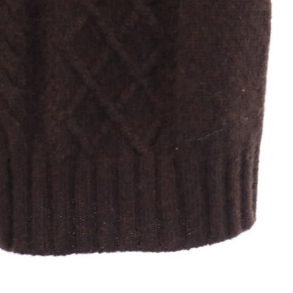PAULE KA Made in Italy Cashmere Blend Knit Vest Brown Size M