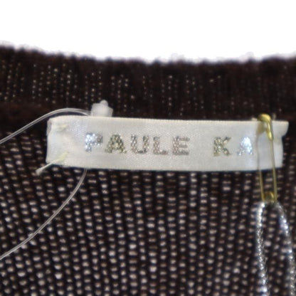 PAULE KA Made in Italy Cashmere Blend Knit Vest Brown Size M