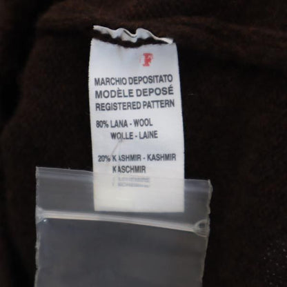 PAULE KA Made in Italy Cashmere Blend Knit Vest Brown Size M