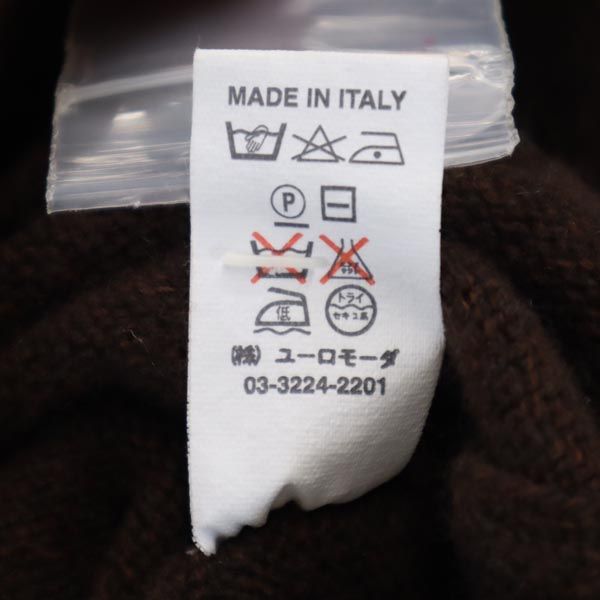 PAULE KA Made in Italy Cashmere Blend Knit Vest Brown Size M