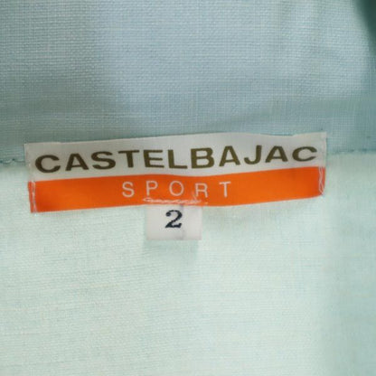 JC de CASTELBAJAC Linen Blend Back Print Jacket Blue Size 2