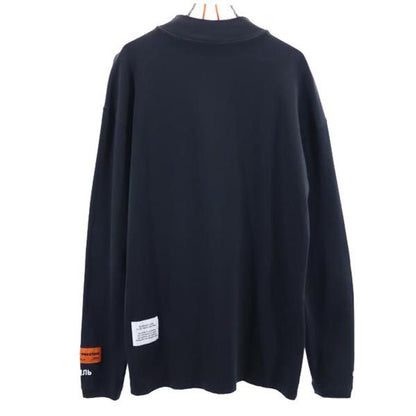 HERON PRESTON Logo Embroidered Long Sleeve T-Shirt Black Size XXS