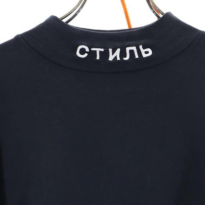 HERON PRESTON Logo Embroidered Long Sleeve T-Shirt Black Size XXS