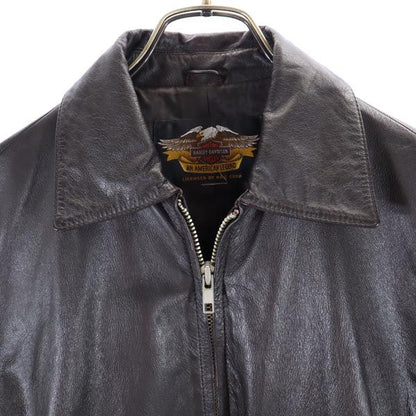 HARLEY DAVIDSON Cowhide Leather Jacket Brown