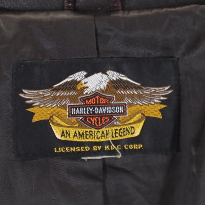 HARLEY DAVIDSON Cowhide Leather Jacket Brown