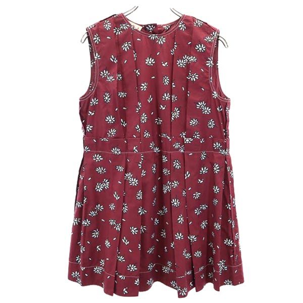 MARNI Frank Navin Sleeveless Back Dress Bordeaux Size 42