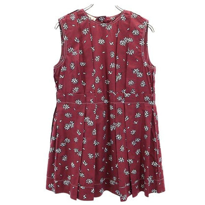 MARNI Frank Navin Sleeveless Back Dress Bordeaux Size 42
