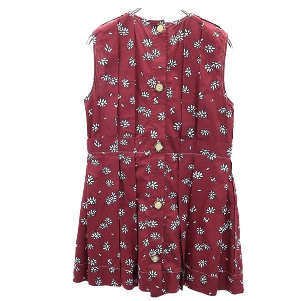 MARNI Frank Navin Sleeveless Back Dress Bordeaux Size 42
