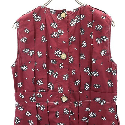 MARNI Frank Navin Sleeveless Back Dress Bordeaux Size 42