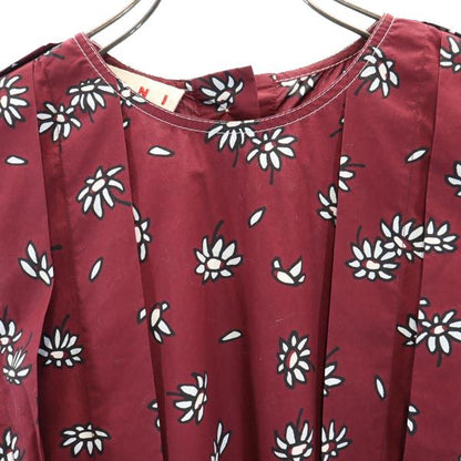 MARNI Frank Navin Sleeveless Back Dress Bordeaux Size 42