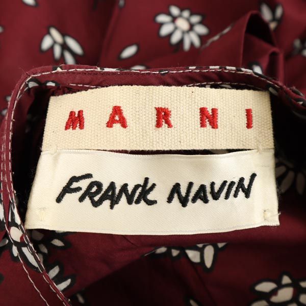 MARNI Frank Navin Sleeveless Back Dress Bordeaux Size 42