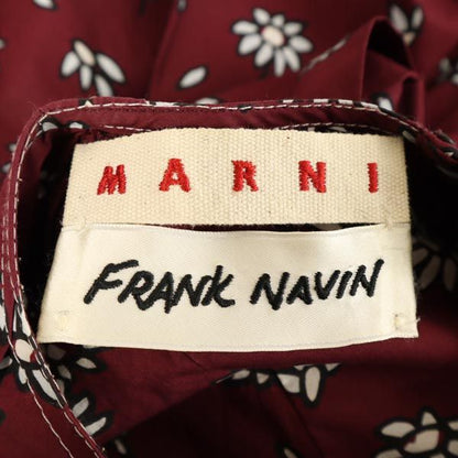MARNI Frank Navin Sleeveless Back Dress Bordeaux Size 42