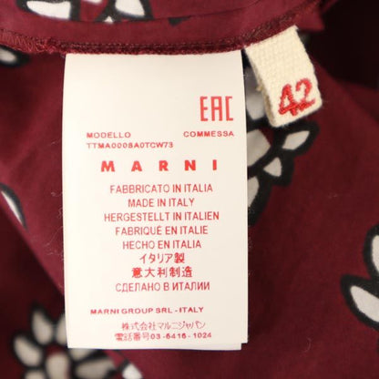 MARNI Frank Navin Sleeveless Back Dress Bordeaux Size 42