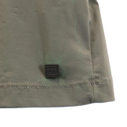CHANEL Three-Quarter Sleeve Top Khaki Size 38