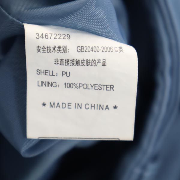 LIKA RULLA Blue Leather Riders Jacket Size XL
