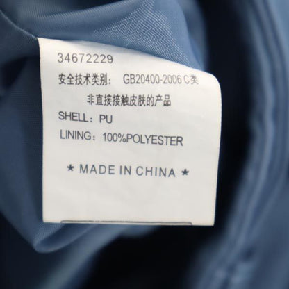 LIKA RULLA Blue Leather Riders Jacket Size XL