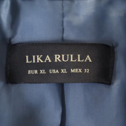 LIKA RULLA Blue Leather Riders Jacket Size XL