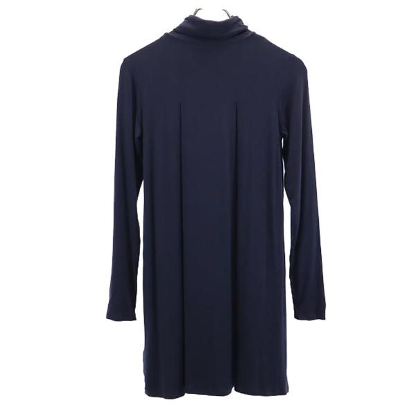 GUCCI Italian Made Long Sleeve Turtleneck Tunic Blue Blouse Size 12