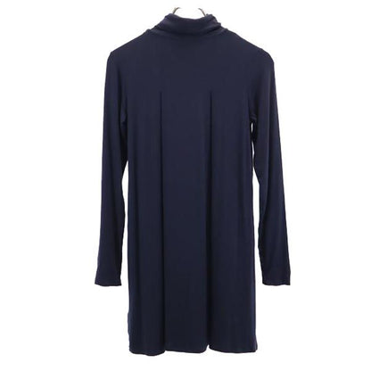 GUCCI Italian Made Long Sleeve Turtleneck Tunic Blue Blouse Size 12