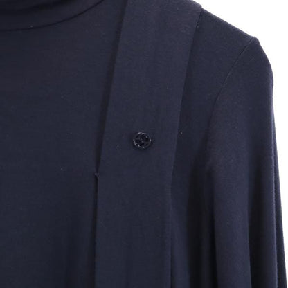 GUCCI Italian Made Long Sleeve Turtleneck Tunic Blue Blouse Size 12