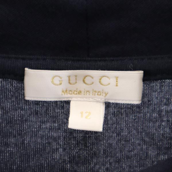 GUCCI Italian Made Long Sleeve Turtleneck Tunic Blue Blouse Size 12