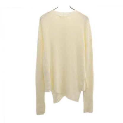 HELMUT LANG White Long Sleeve Rib Knit Sweater Size M