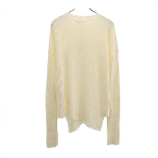 HELMUT LANG White Long Sleeve Rib Knit Sweater Size M