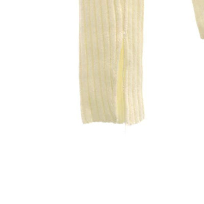 HELMUT LANG White Long Sleeve Rib Knit Sweater Size M