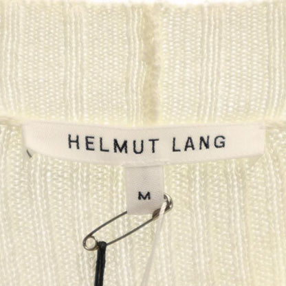 HELMUT LANG White Long Sleeve Rib Knit Sweater Size M