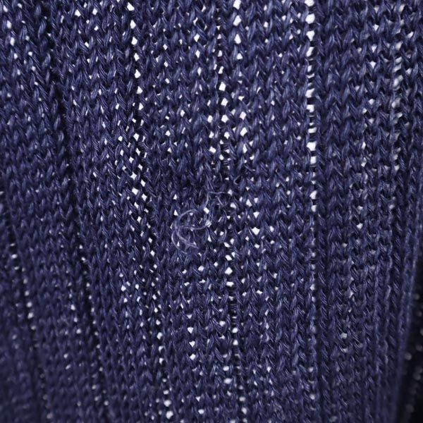 Tory Burch Linen Long Sleeve Knit Hoodie Navy Size XS