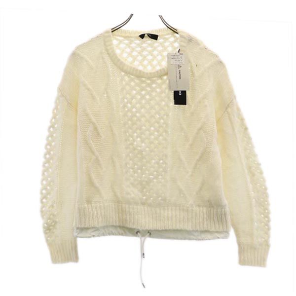 DIESEL Alpaca Blend Long Sleeve Sweater White Size S