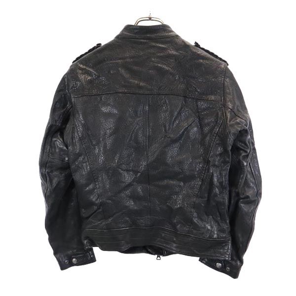 Black Leather Rider Jacket Size 2