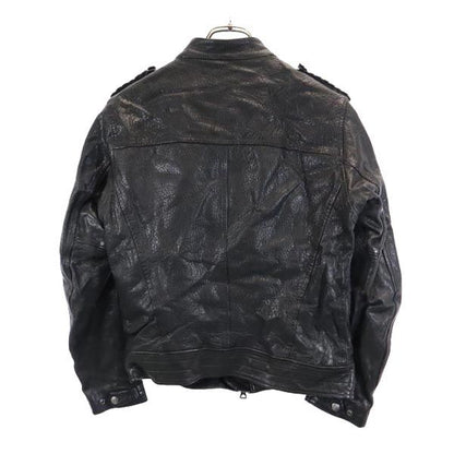 Black Leather Rider Jacket Size 2