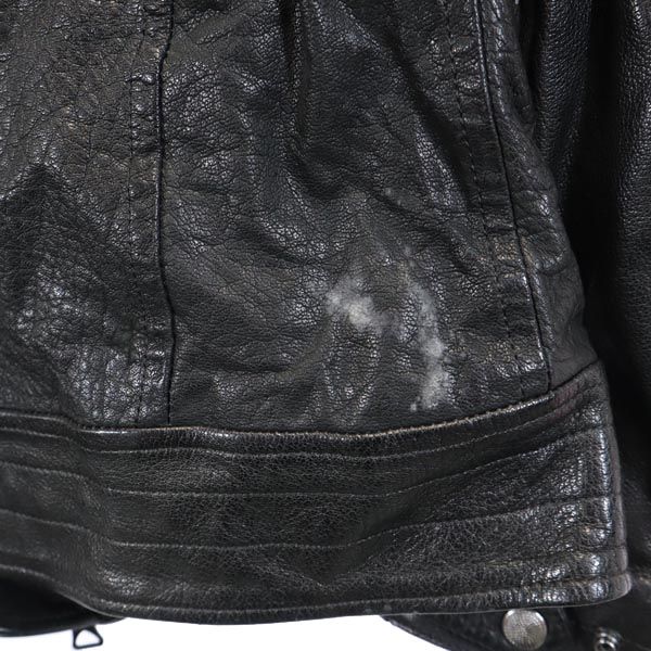 Black Leather Rider Jacket Size 2