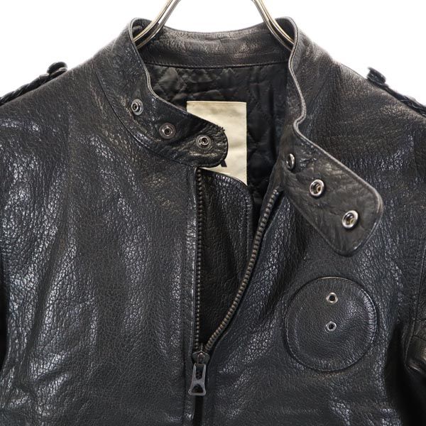 Black Leather Rider Jacket Size 2