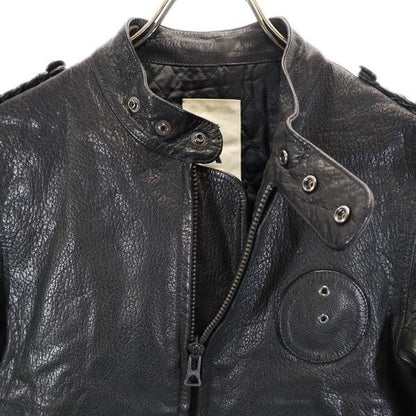 Black Leather Rider Jacket Size 2