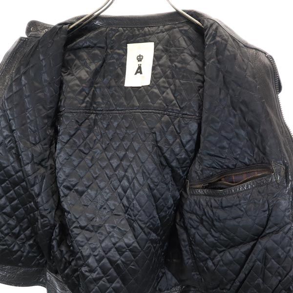 Black Leather Rider Jacket Size 2