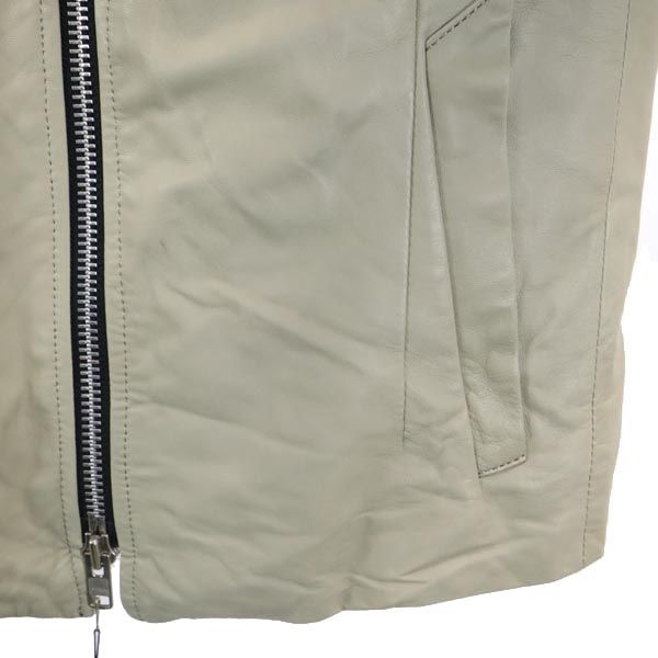 EKAM Sheepskin Leather Jacket Light Gray Size L
