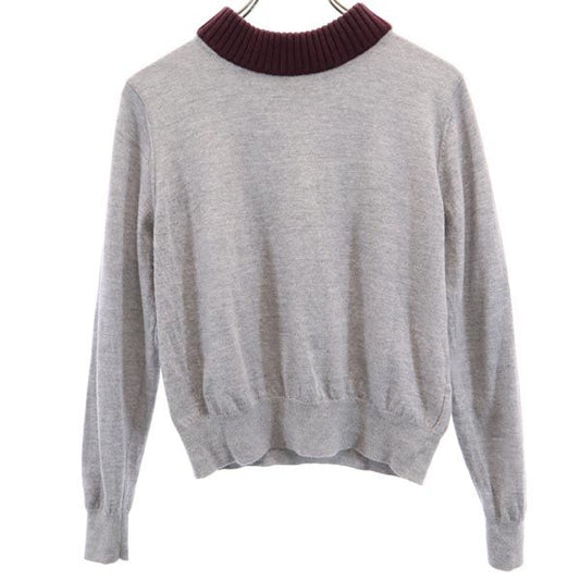 ACNE STUDIOS Wool Long Sleeve Sweater Gray Multi Size S
