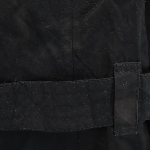 Barbour Waxed Cotton Jacket w/ Waist Belt Black Size 10