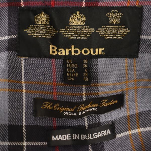 Barbour Waxed Cotton Jacket w/ Waist Belt Black Size 10