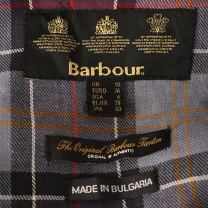 Barbour Waxed Cotton Jacket w/ Waist Belt Black Size 10